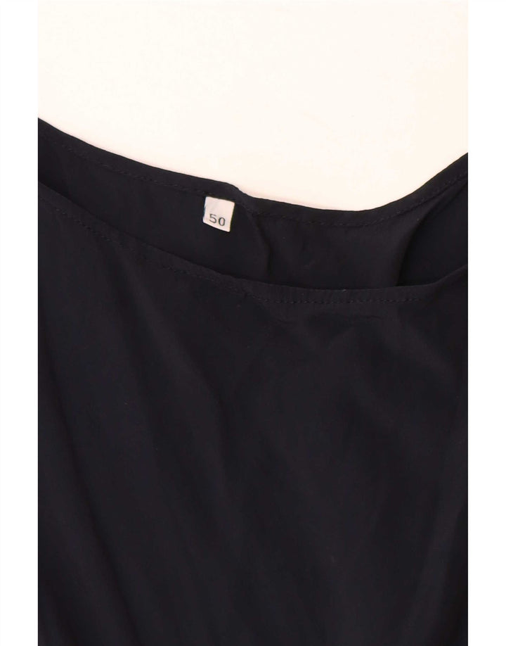 Top gilet vintage pour femmes IT 50 XL Noir Acétate