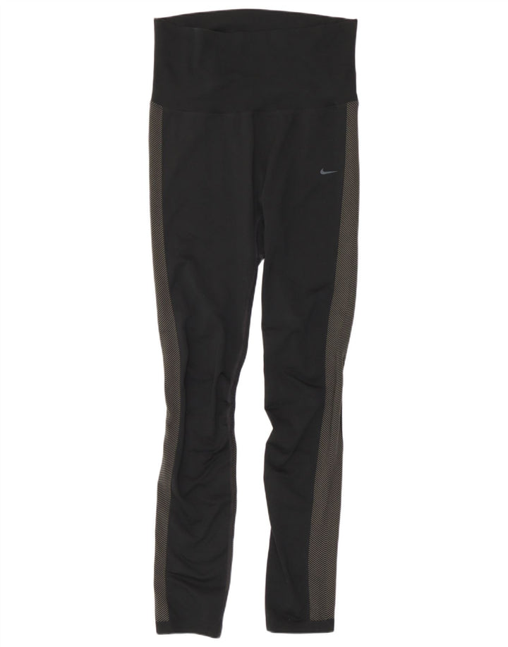 Nike Legging Dri Fit pour femme UK 12 Polyester color block noir moyen