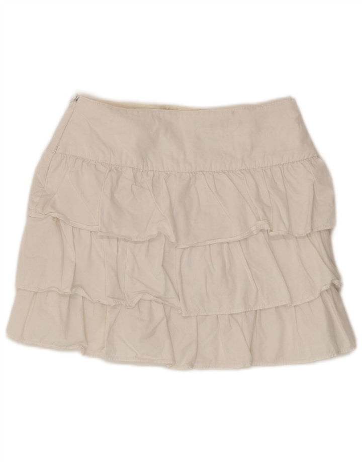 Jupe à volants Zara Femme XS W24 Blanc