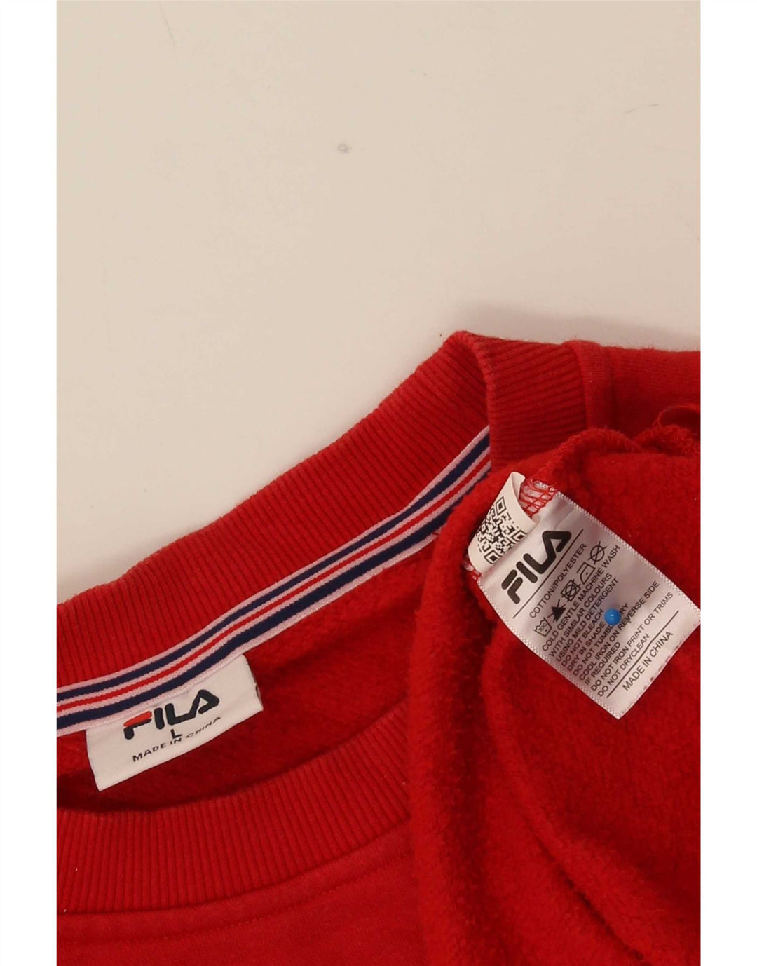 Fila Homme Sweatshirt Jumper Large Rouge Coton