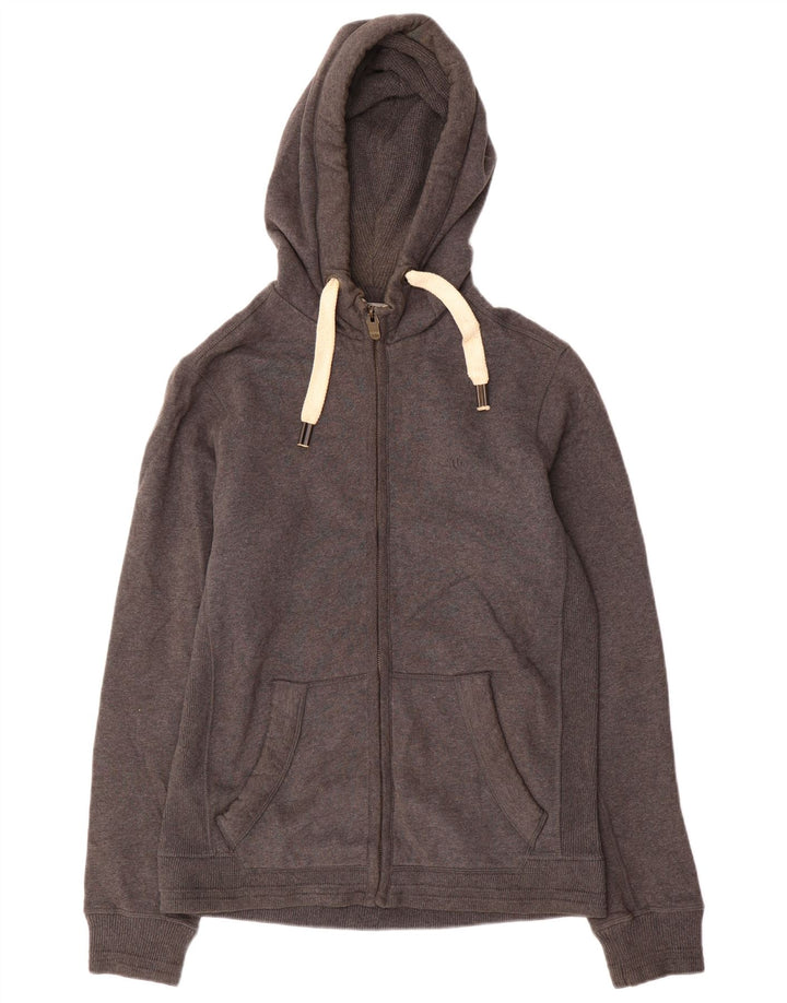 Fat Face Pull à capuche zippé pour homme Petit coton gris