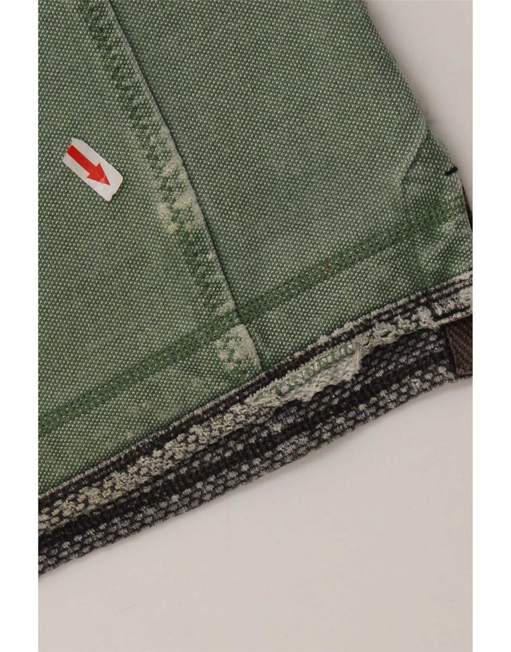 Fat Face Sweat-Shirt Col Zippé Homme Vert Moyen Coton