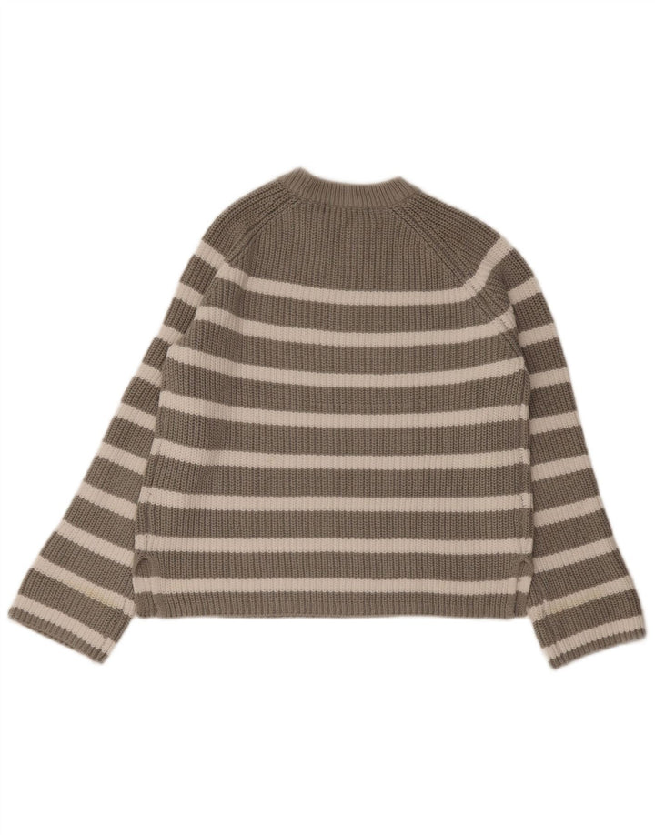 Marks & Spencer Pull ras du cou pour femme UK 10 Petit gris rayé