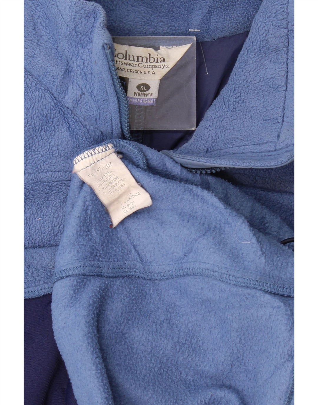 Columbia Veste polaire surdimensionnée pour femme UK 18 XL Bleu Polyester