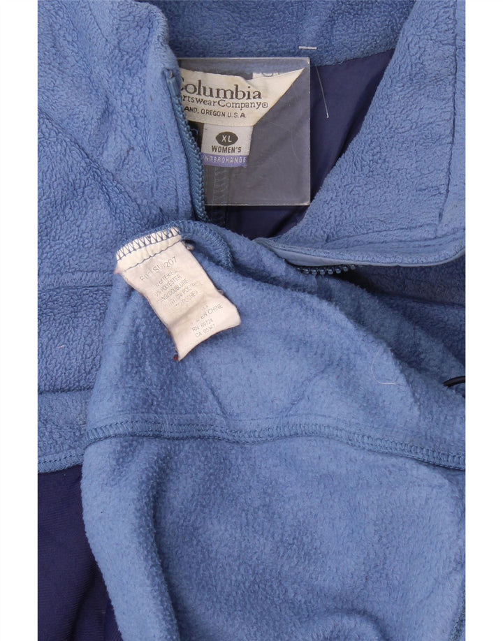 Columbia Veste polaire surdimensionnée pour femme UK 18 XL Bleu Polyester
