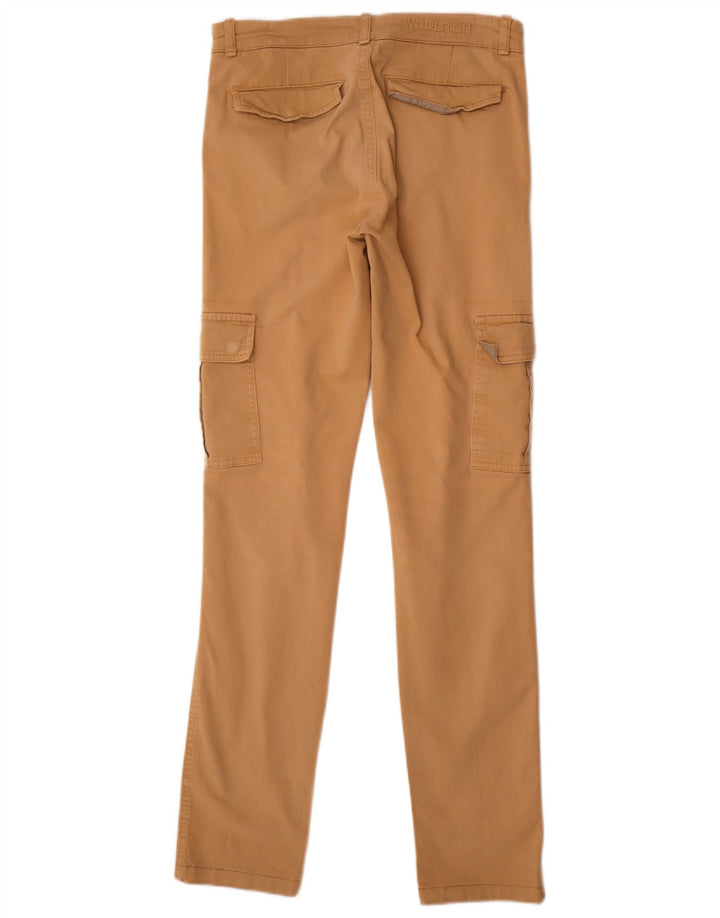 Woolrich Pantalon Cargo Slim Femme UK 14 Moyen W30 L32 Coton Beige