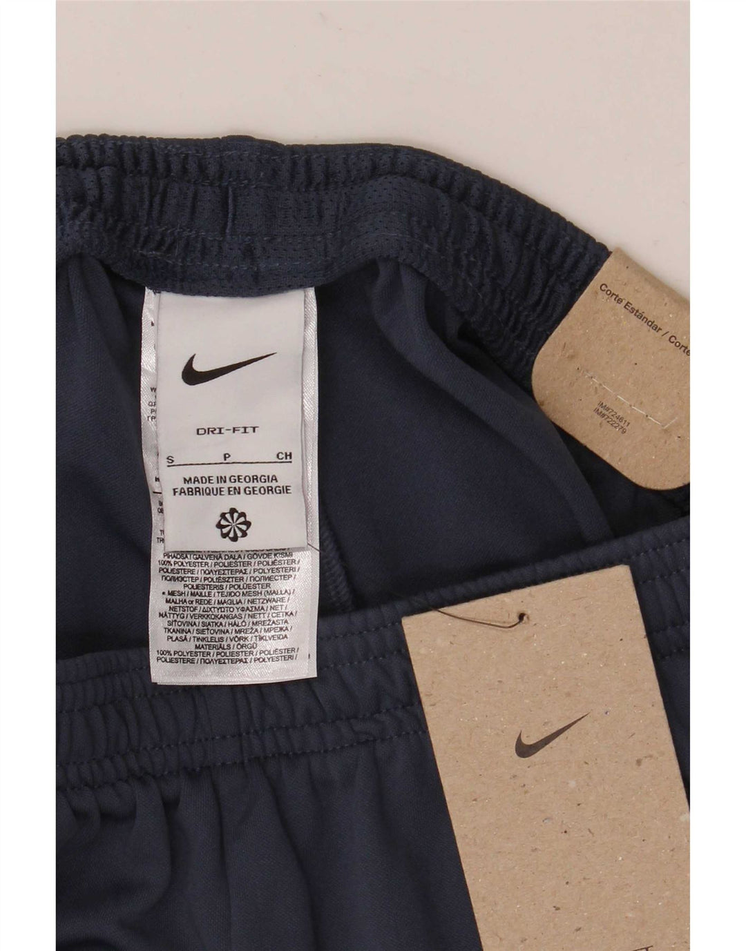 Nike Pantalon de survêtement Dri Fit pour homme Taille S Bleu marine Colorblock Polyester