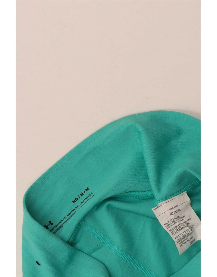 Under Armour Legging Capri Femme UK 12 Polyester Turquoise Moyen