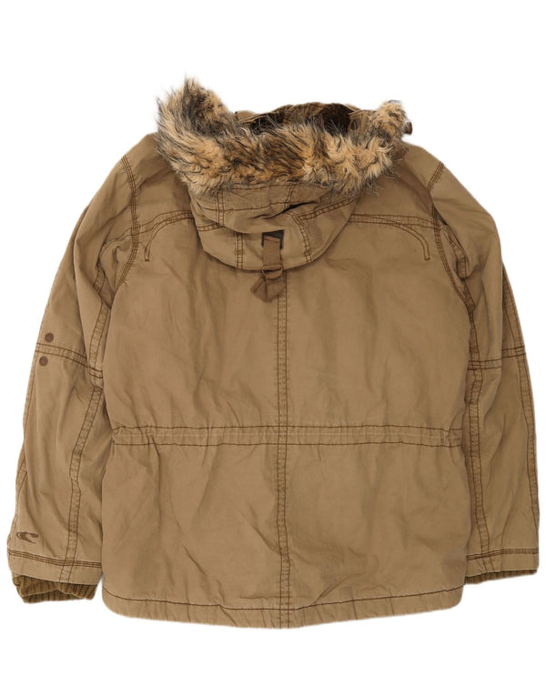 O'Neill Veste utilitaire à capuche pour homme UK 40 Large Beige Coton