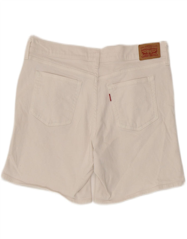 LEVI'S Short en jean vieilli W31 pour femme en coton blanc