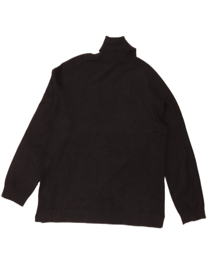 Dkny Pull graphique à col roulé pour homme en viscose color block Noir Large