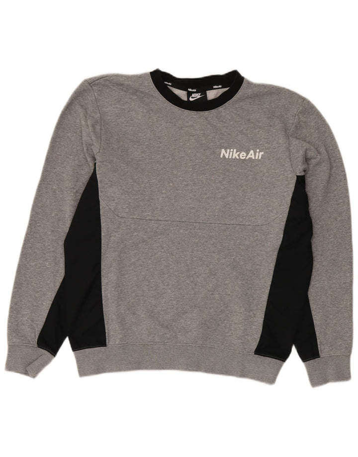 Nike Sweat-shirt pour homme Petit Gris Colorblock Polyester