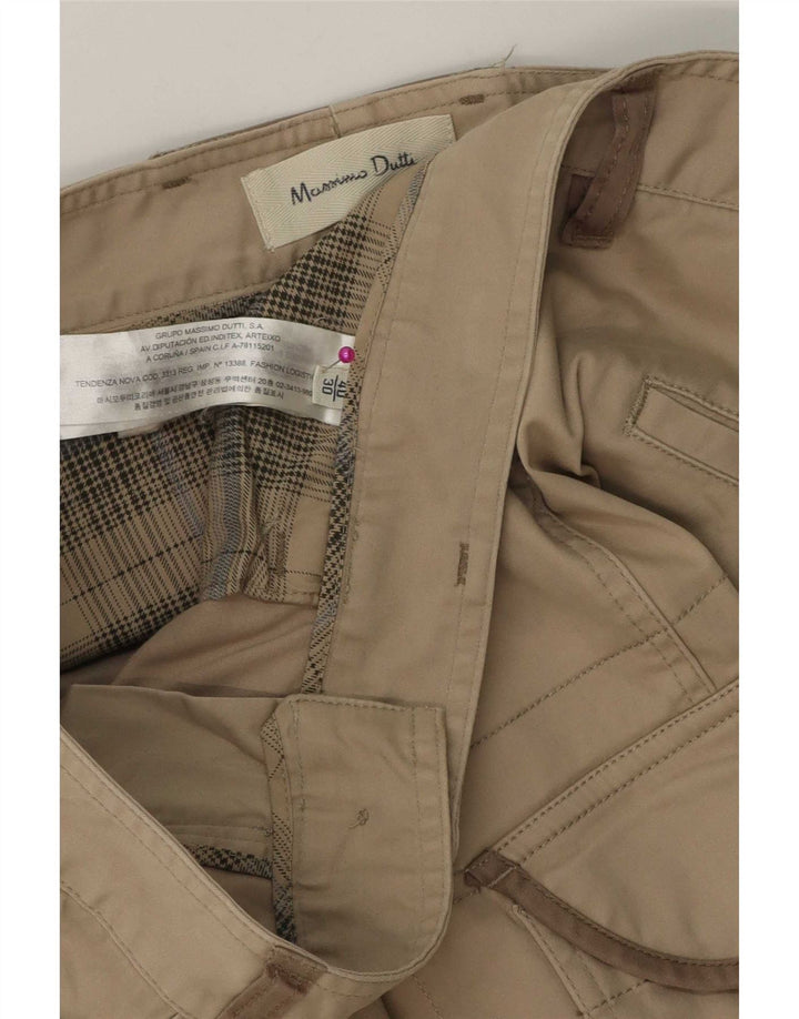Massimo Dutti Pantalon Cargo Slim Femme W30 L32 Coton Beige