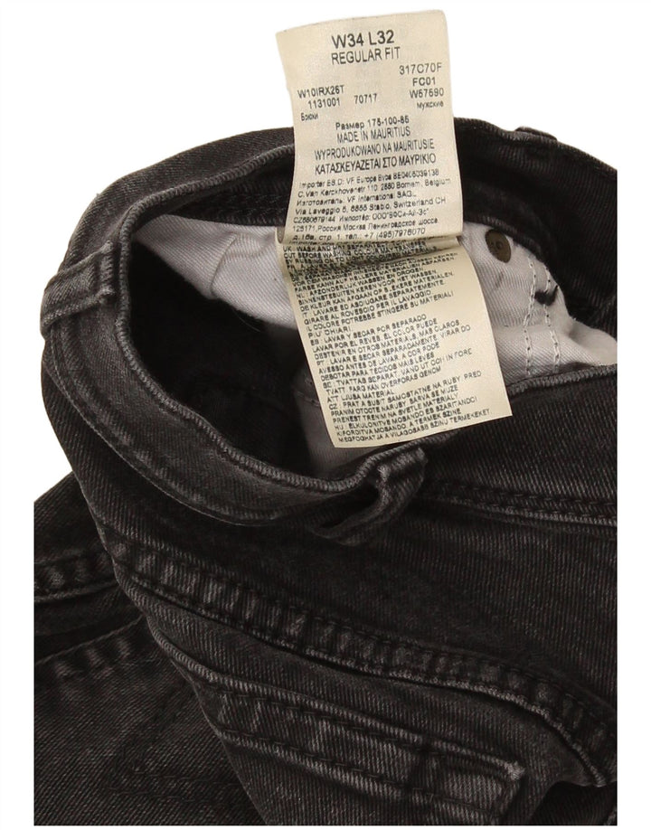 Wrangler Jean droit coupe régulière pour homme W34 L32 gris coton