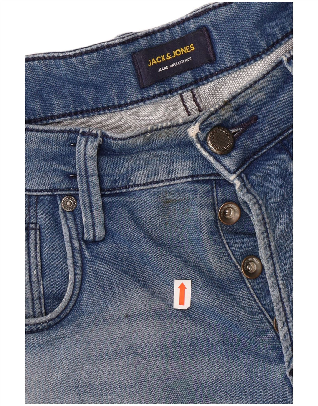 JACK & JONES Short en Jean Homme Medium W32 Bleu Coton