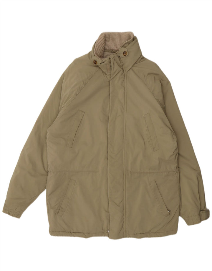 Loro Piana Veste coupe-vent à capuche pour homme UK 40 Large Beige Polyamide