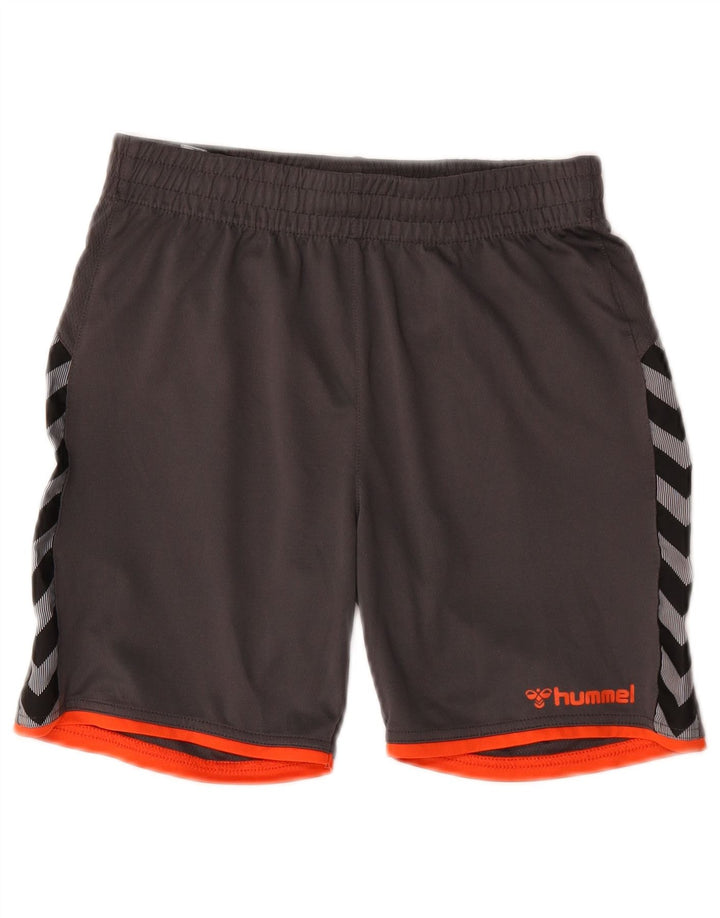 Hummel Short de Sport Graphique Garçon 13-14 ans Gris Colorblock Polyester