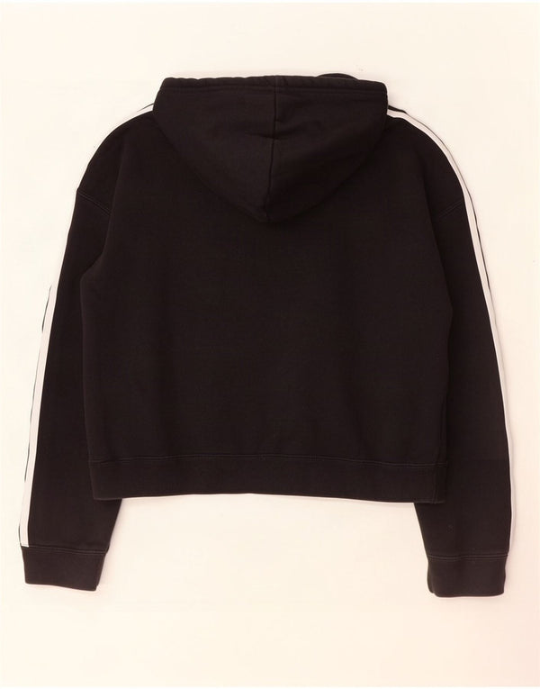 Adidas Pull à capuche surdimensionné pour femme UK 8 Petit coton noir