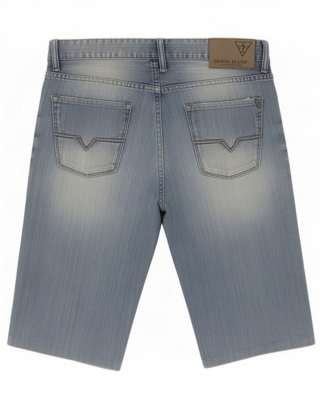 Guess Short en Jean Slim Homme Moyen W31 Bleu Coton