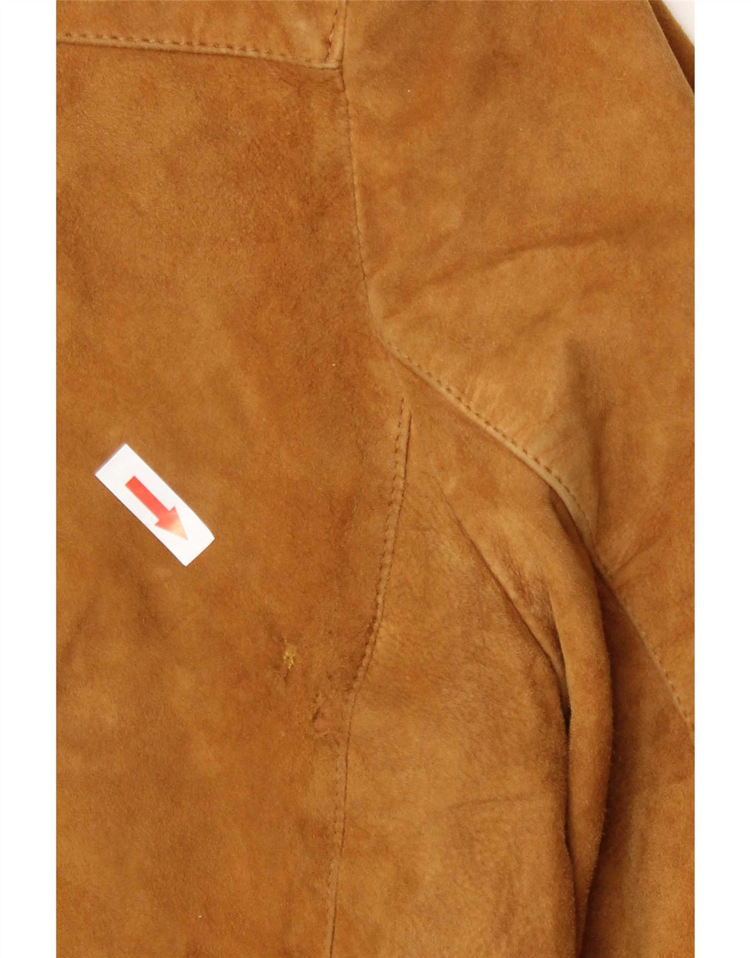 Veste Bomber En Daim Vintage Homme IT 50 Cuir Beige Moyen
