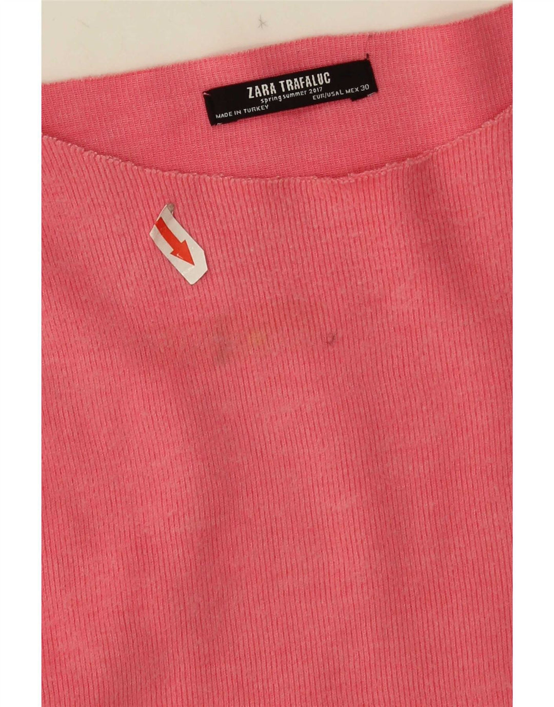 Zara Femme Haut Oversize Manches Longues UK 16 Grand Coton Rose