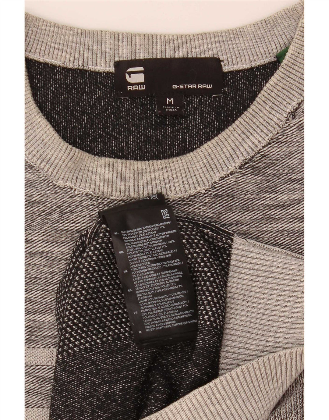 G-Star Sweat-Shirt Graphique Homme Gris Moyen Moucheté Coton