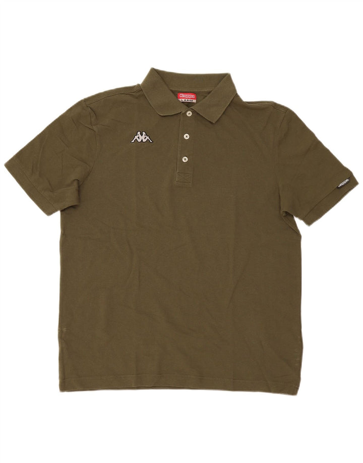 Kappa Polo Homme Large Kaki Coton