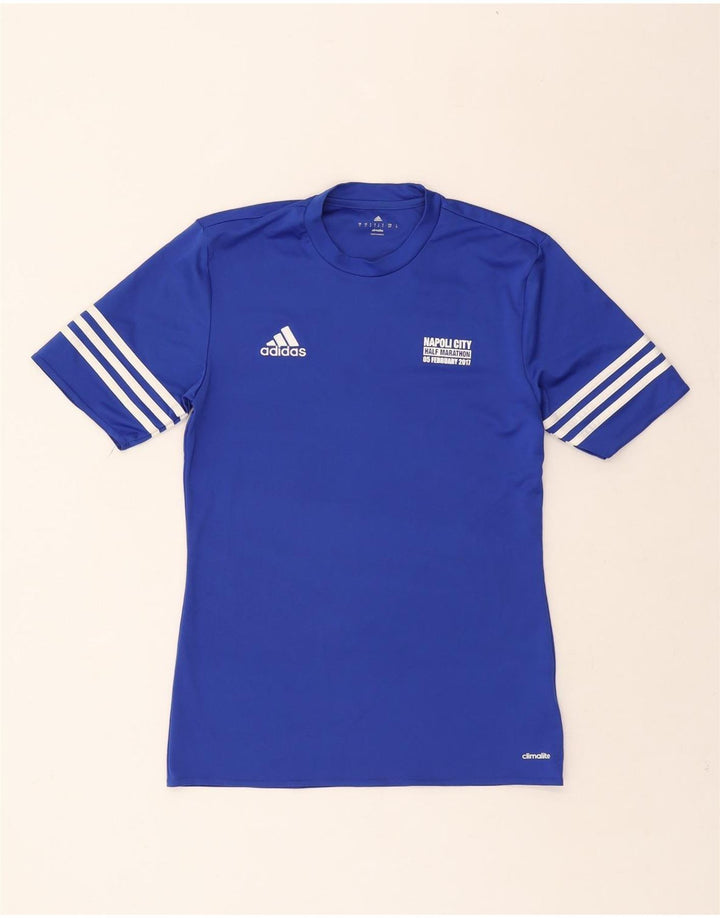ADIDAS Mens Climalite T-Shirt Top Small Blue Polyester Vintage Adidas and Second-Hand Adidas from Messina Hembry 
