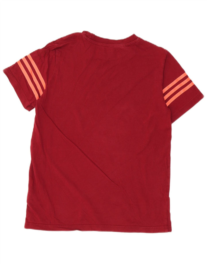 ADIDAS T-shirt graphique pour garçon 11-12 ans en coton bordeaux