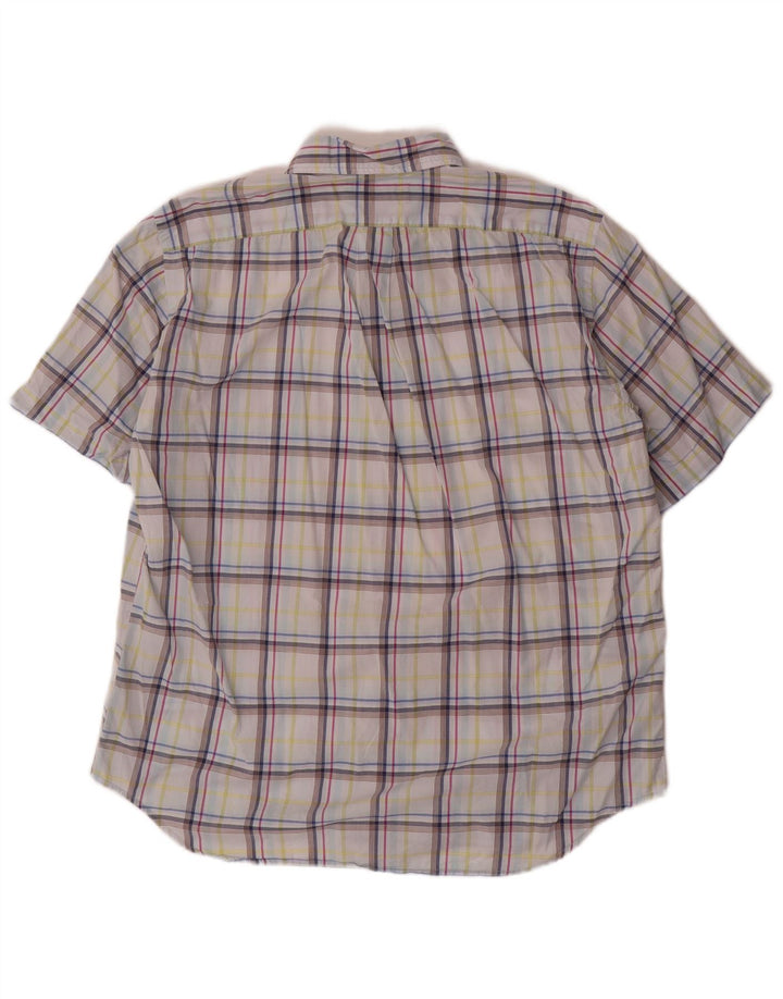 Marlboro Classics Chemise à manches courtes pour homme en coton à carreaux multicolores