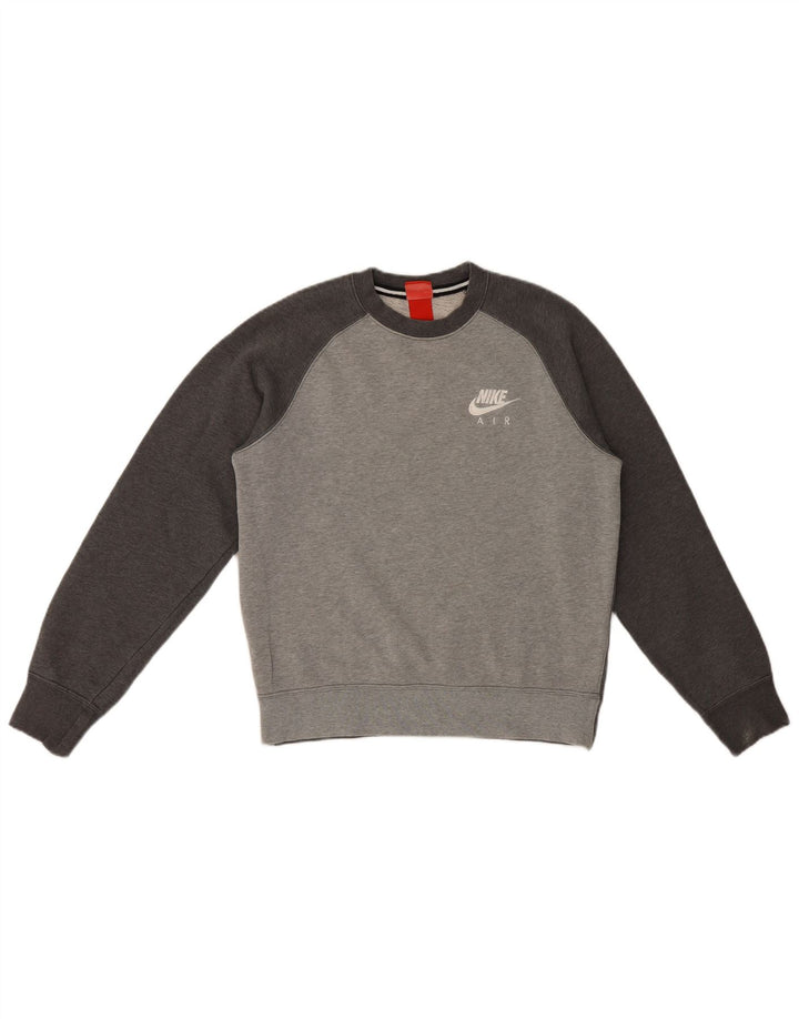 Nike Sweat-shirt pour homme en coton color block Gris Taille S