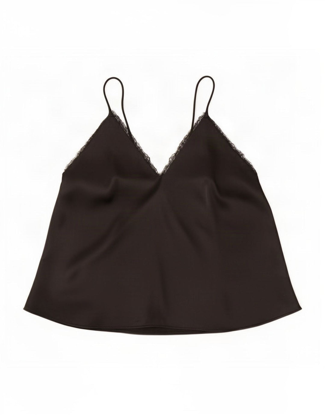 Zara Womens Crop Cami Top UK 14 Large Noir Polyester