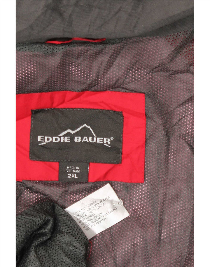 Eddie Bauer Veste coupe-vent pour homme 2XL Rouge Colourblock Polyester