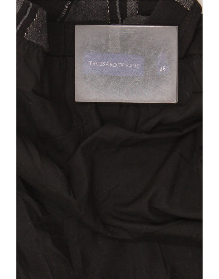 TRUSSARDI Jupe trapèze IT 46 Large W32 Noir Rayé