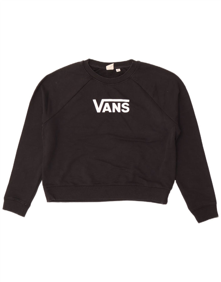 Vans Sweat-shirt graphique pour femme UK 14 en coton noir moyen