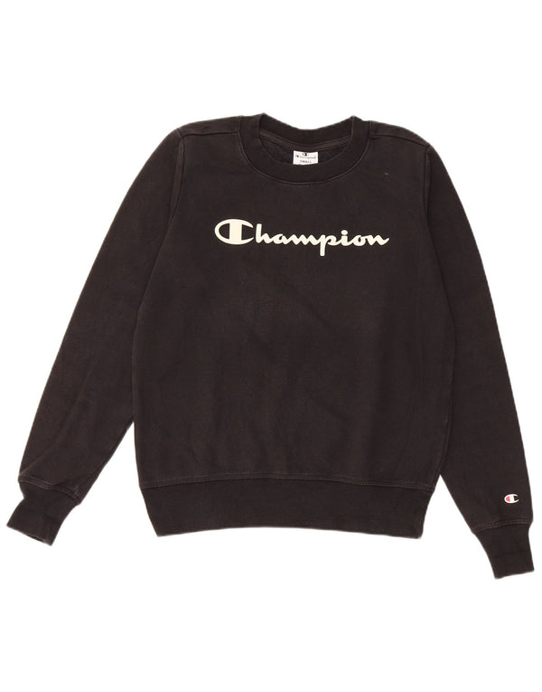 Champion Sweat-shirt graphique pour femme UK 10 Petit coton noir