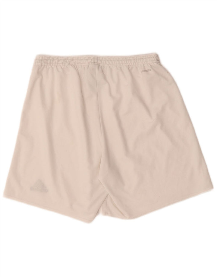 Adidas Hommes Climalite Sport Shorts Grand Blanc Polyester