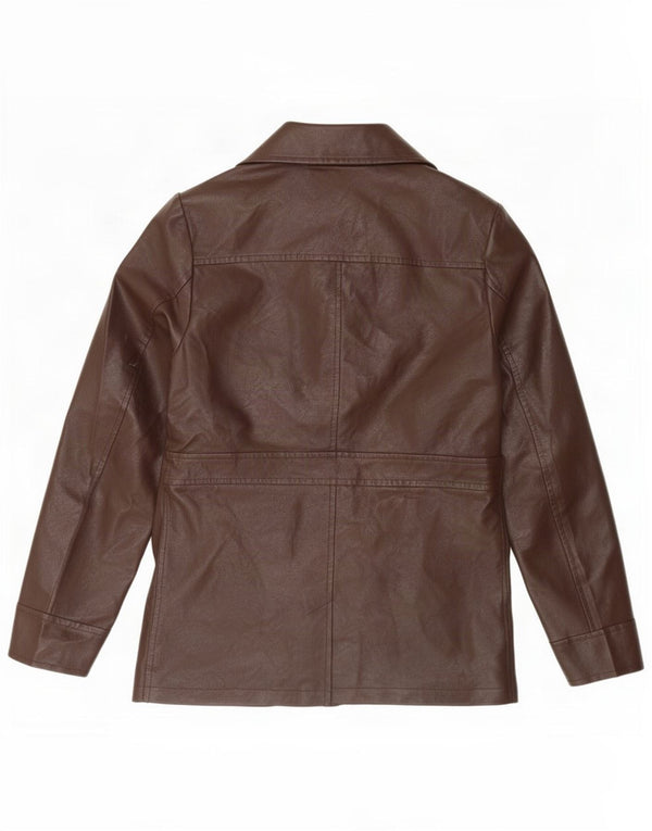 Urban Outfitters Veste blazer à 3 boutons pour femme UK 10 Petit Marron