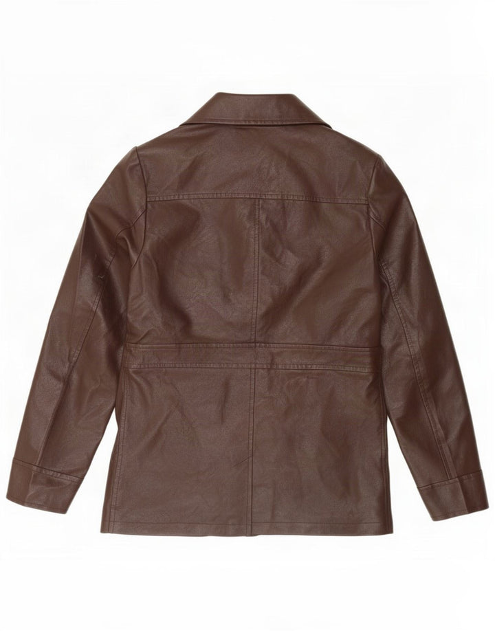 Urban Outfitters Veste blazer à 3 boutons pour femme UK 10 Petit Marron