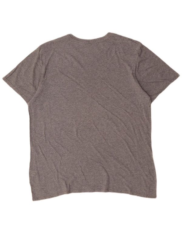 Nike T-Shirt Homme Top XL Gris Moucheté Coton