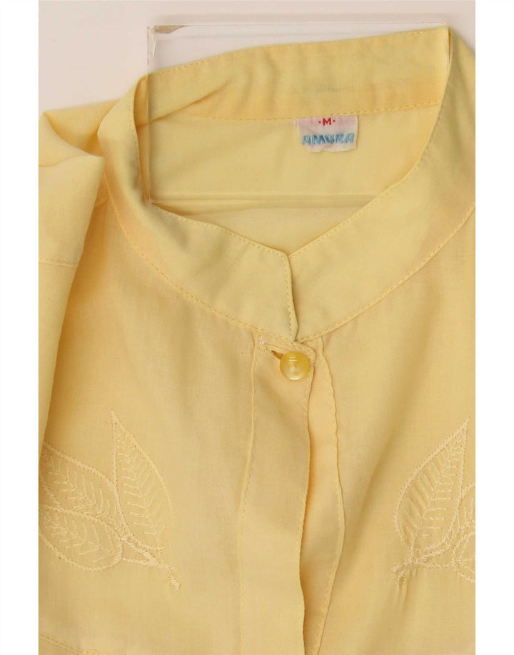 Ambra Chemise à manches courtes pour femme UK 44 Polyester jaune moyen