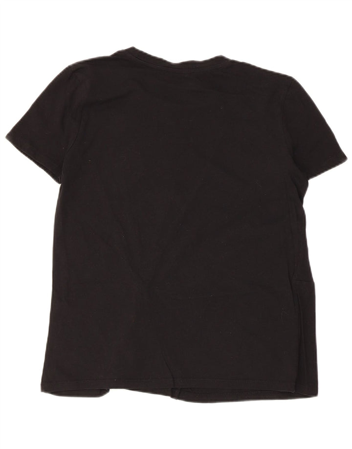 Zara Chemisier Femme Top UK 10 Petit Coton Noir