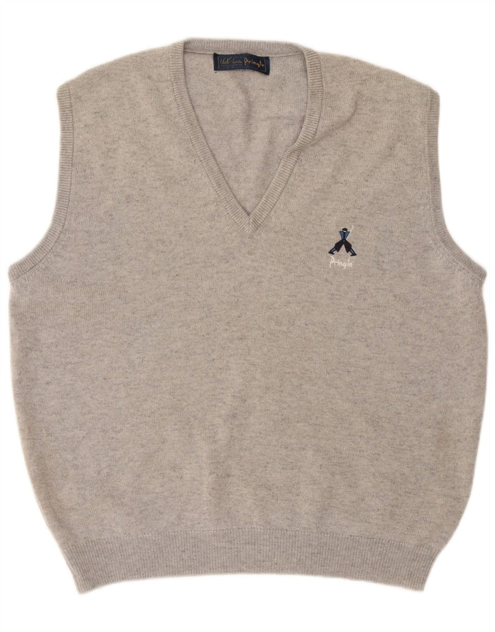 Pringle Débardeur Homme Gilet XL Gris Laine