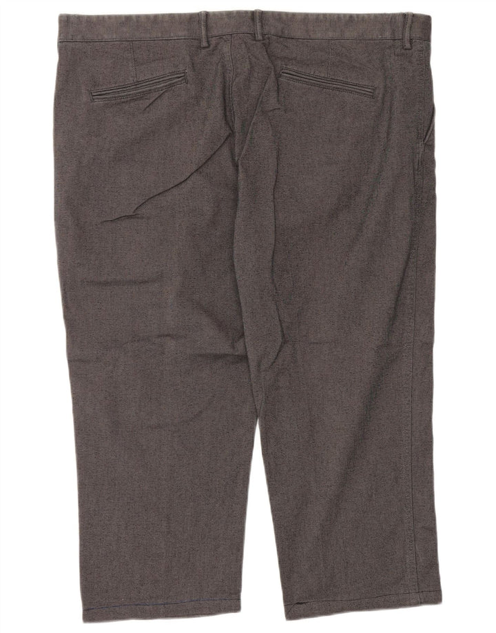 Marks & Spencer Pantalon court droit pour homme W44 L23 Gris Coton