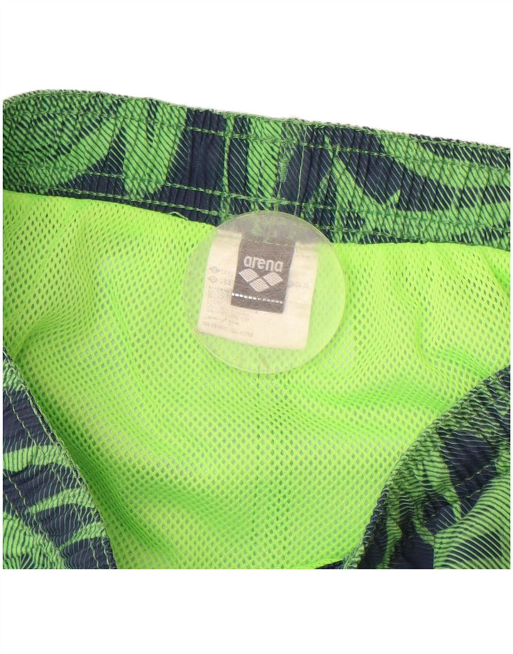 ARENA Short de Sport Garçon 14-15 Ans Vert Floral Polyester