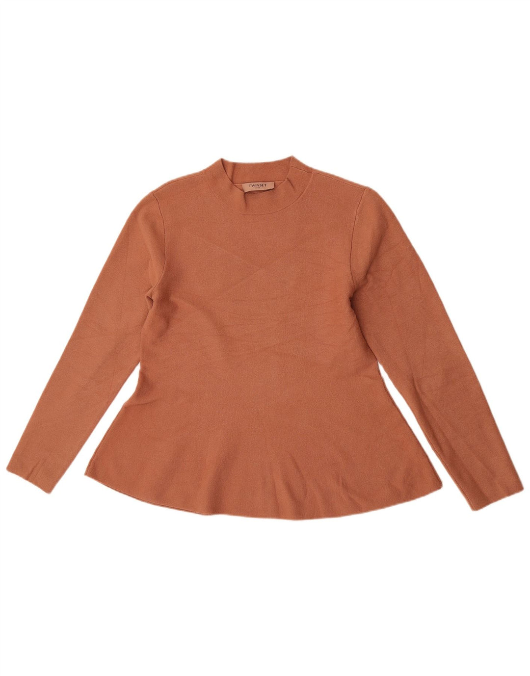 Twinset Haut Femme Manches Longues UK 12 Marron Moyen