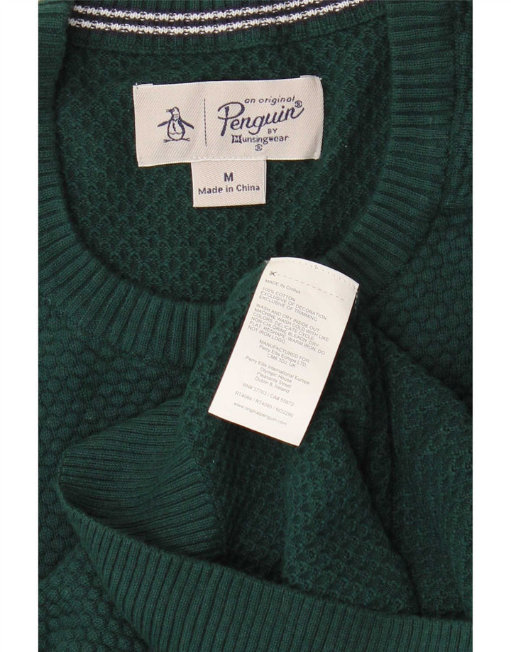 Penguin Pull Col Rond Homme Vert Moyen Coton