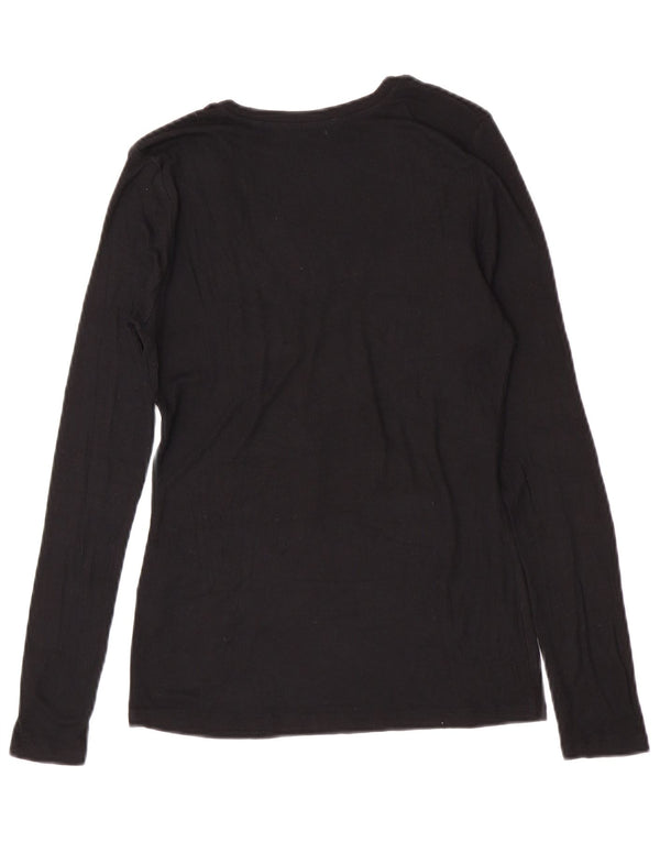 Zara Haut à manches longues pour femme UK 14 Large Noir Modal