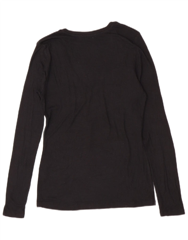 Zara Haut à manches longues pour femme UK 14 Large Noir Modal