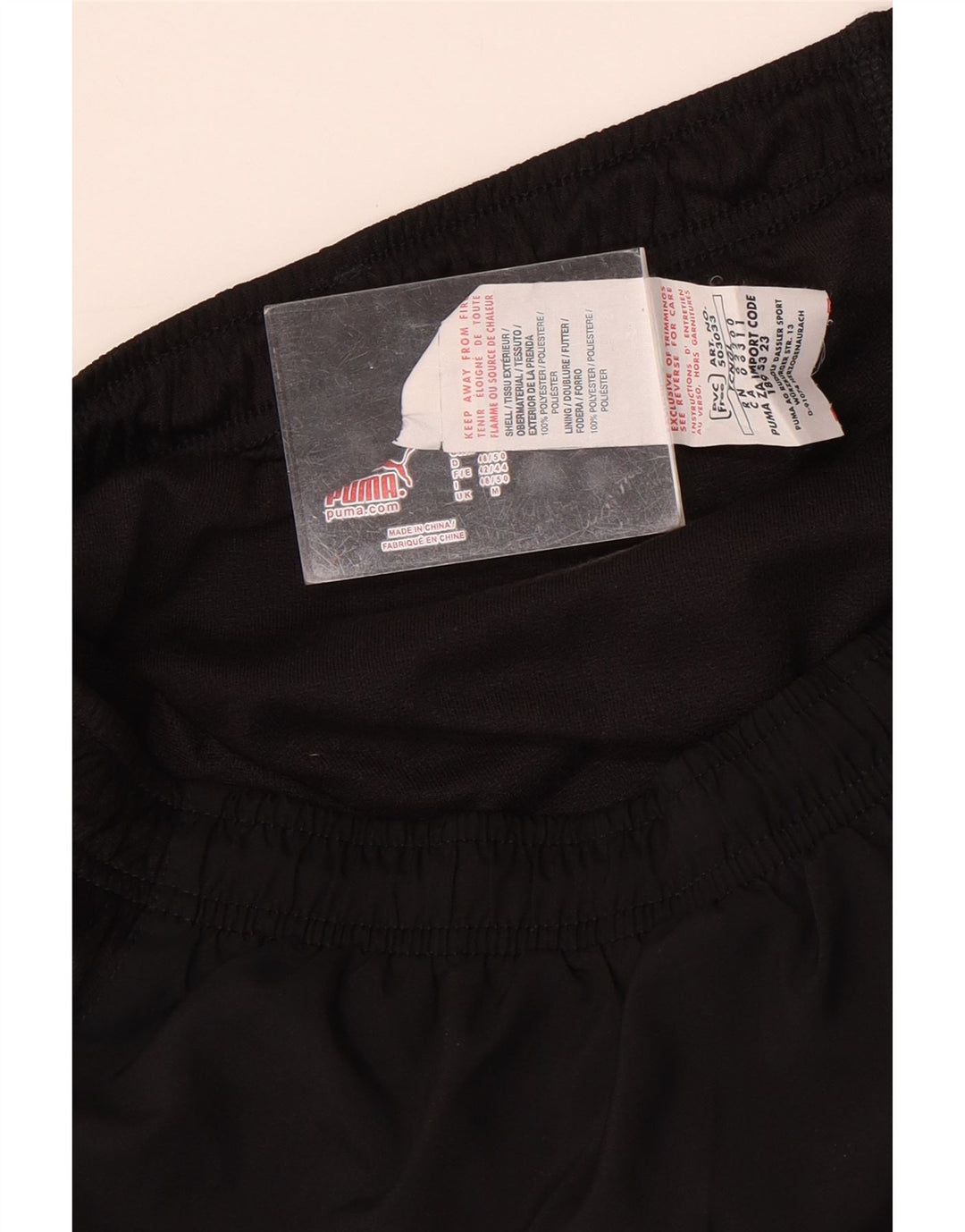 PUMA Short de Sport Homme Noir Moyen Polyester